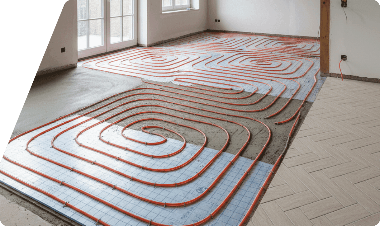 Fliesen bei Fußbodenheizung