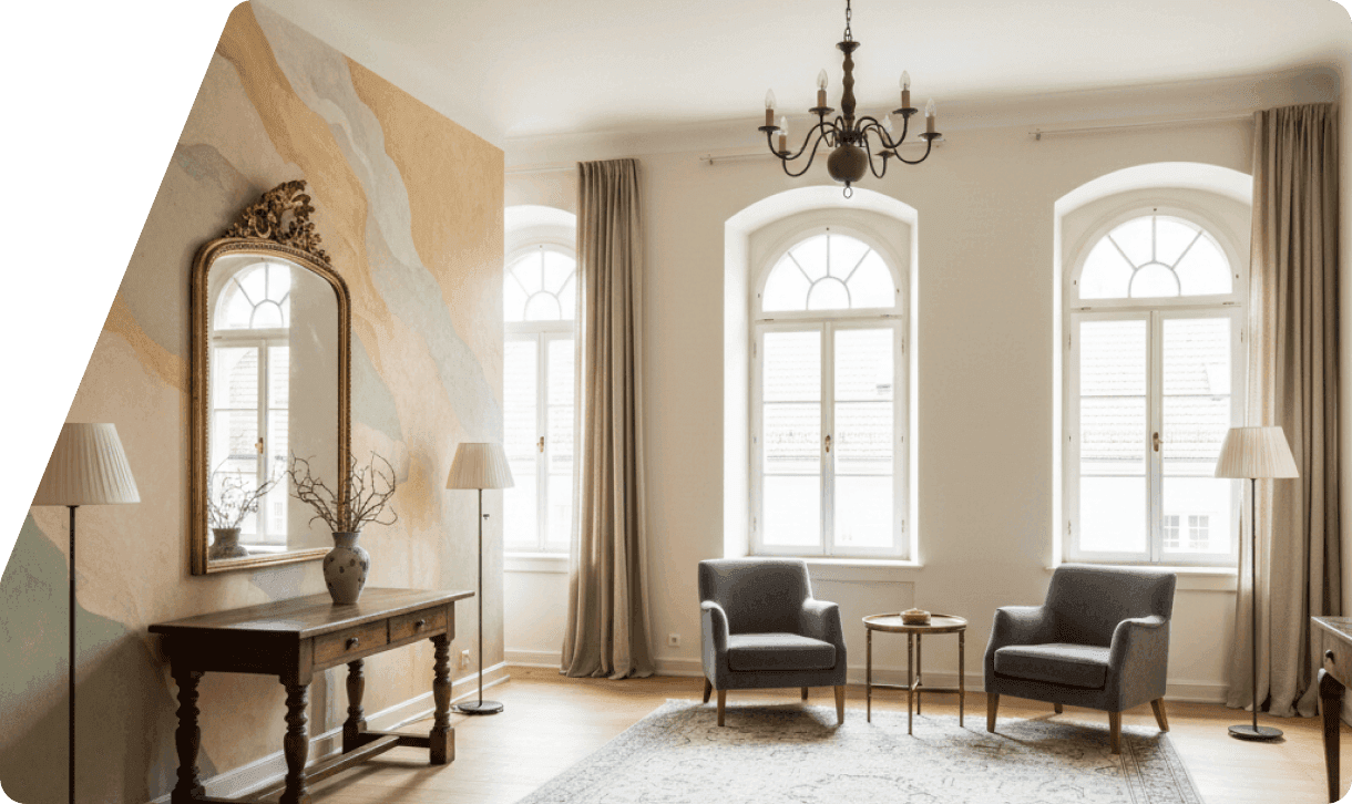 Wisch-, Lasur- und Marmortechniken